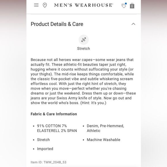 Athleta Men's Dark Blue Slim Jeans - Picture 9 of 11